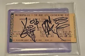 Boleto firmado autografiado de la banda MUDVAYNE 4/2/2001 Montreal House Of Blues - Imagen 1 de 8