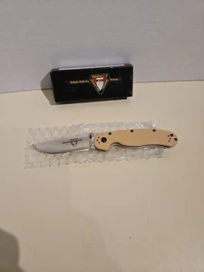 Ontario RAT II Folding Knife 3" D2 Tool Steel Drop Point Blade Brown G10 Handle - Picture 1 of 11