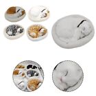 Cat Sleeping Plush Ornament Realistic Breathing Electronic Pet for Home Decor