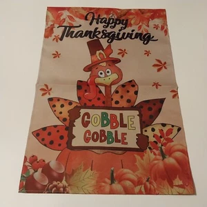 Happy Thanksgiving, Gartenflagge Truthahn Kobbel 12 x 18 Zoll doppelseitig - Bild 1 von 1