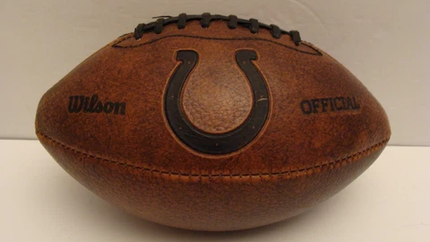 Indianapolis Colts Wilson NFL 9 Inch Throwback Football, WTF1529, Free Shipping Cover