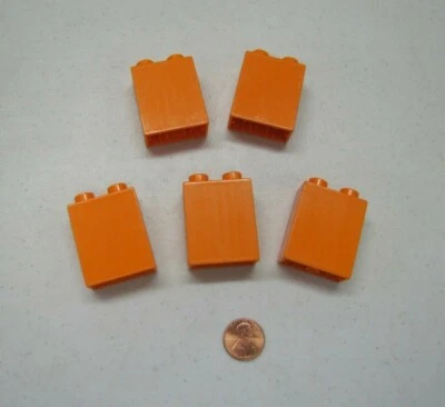 Lego Duplo 5 Delgados 2X1X2 Naranja Ladrillos Bloques Construcción Casa Castillo Ciudad Granja Foto 1 de 3