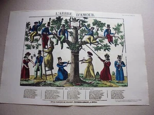 Image d'Epinal 1900 in folio sur velin :l'arbre d'amour (1911) - Picture 1 of 2