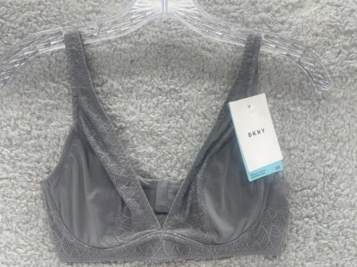 Sujetador para mujer DKNY elástico sin fin con aros acera 30C DK7869 gris con aros Foto 1 de 4