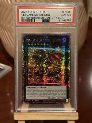 PSA 10 Red-Eyes Flare Metal Dragon (Quarter Century SCR) RA01-EN038 1st Edition - Image 1 of 4