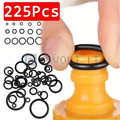 Set 225pz Guarnizioni in Gomma O-Ring per Olio Rondelle - Immagine 1 di 3