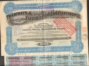 DECO => TRAMWAYS & ELECTRICITÉ de CONSTANTINOPLE, AC (TURQUIE) (U) - Picture 1 of 1