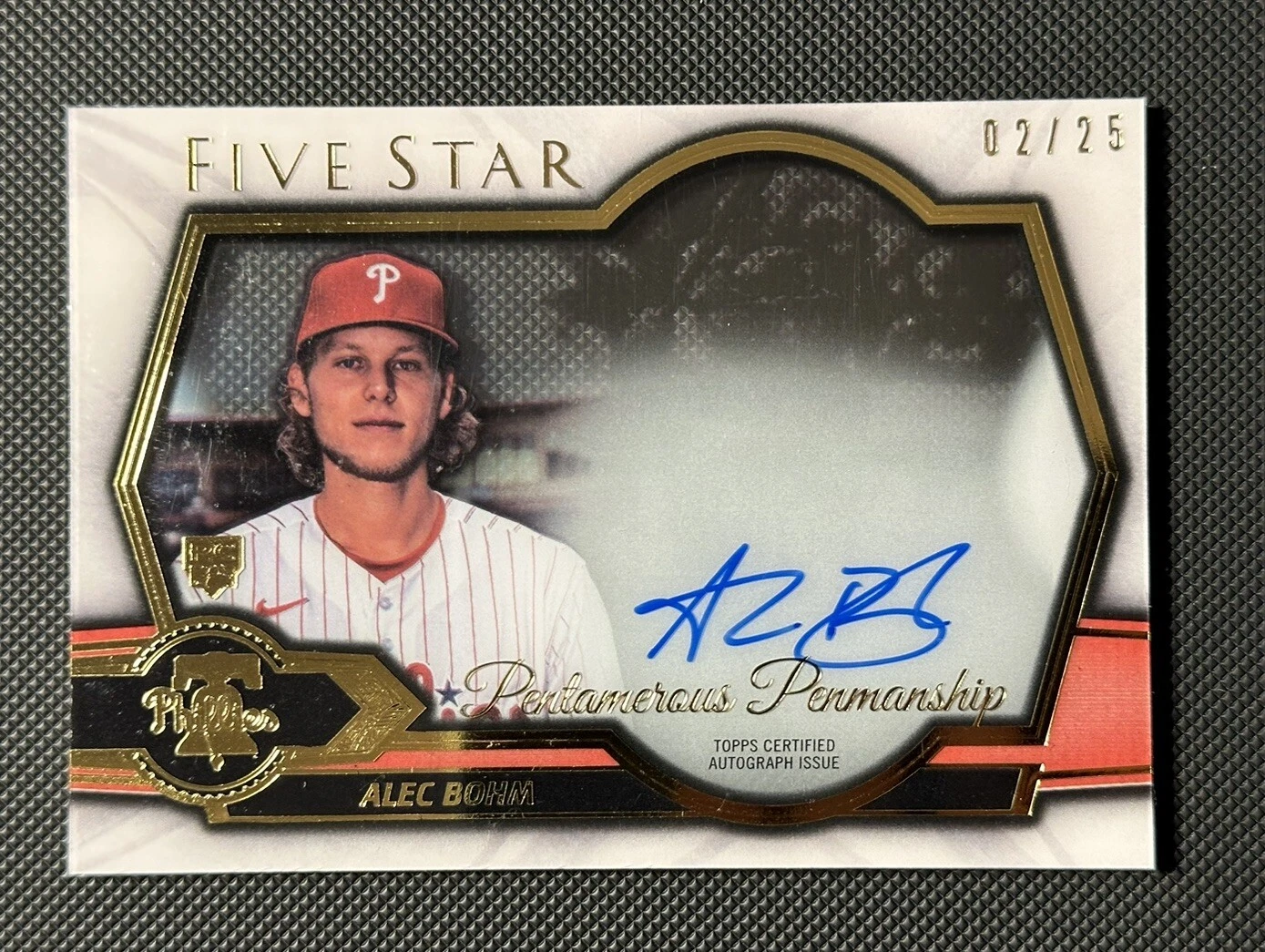 2021 Topps Five Star Pentamerous Penmanship 02/25 Alec Bohm Rookie Auto RC