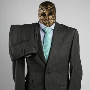 Neu mit Etikett $ 3150 Patrick Hellmann Super 130'S Anzug aus reiner Wolle grau 36US/46IT - Bild 1 von 24