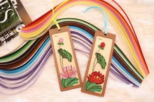 Lotus Flowers Quilling Bookmark Handmade with Love - Idea for Gifts - Picture 1 of 1