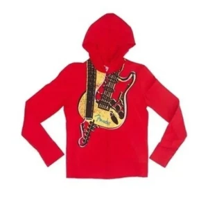 Teen Girl's Fender The Collection by Da Vinci Stratocaster Guitar Zip Up Jacket - Picture 1 of 4