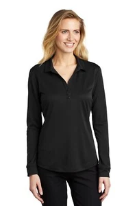 Port Authority L540LS Ladies Silk Touch Performance Long Sleeve Polo Shirt - Picture 1 of 9