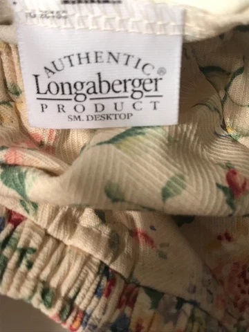 Longaberger Small Desktop Basket LINER Spring Floral Print Cover