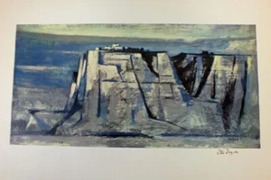 Vtg Otis Dozier Walpi Signed Titled Lithograph Print Texas Artist Dallas 9 - Picture 1 of 6