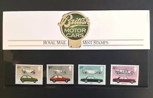 GB 1982 British Motor Cars Set de 4 Royal Mail Paquete de Presentación Como Nuevo No. 139 - Imagen 1 de 2