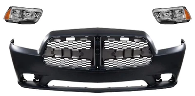 Kit de montaje de cubierta de parachoques delantero fascia y rejilla para Dodge Charger 2011-2014 Foto 1 de 4