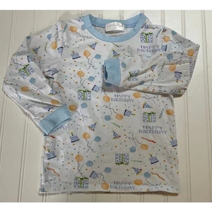 Cecil and Lou Happy Birthday Crew Neck Long Sleeve T Shirt Top - Size Boy's 4T - Picture 1 of 4