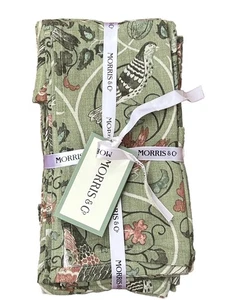 Morris & Co Seasons by May Grün Blumen 20" Baumwolle Abendessen Servietten 8er Set Neu - Bild 1 von 6