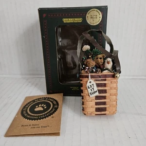 Boyds Longaberger Ornament - #25781LB - Winter Friends..Basket Of Holiday Wishes - Picture 1 of 8
