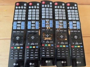 Lot Of 5 Used - Working LG TV AKB73755450 Remote Controls W/ Batteries - Picture 1 of 8