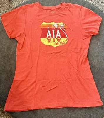 Jimmy Buffett A1A Size Medium Ladies Tee Fitted Shirt Womens Key West Florida - Image 1 of 4