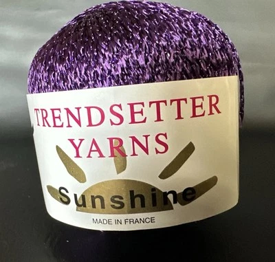 TRENDSETTER YARNS Sunshine Lot #24360  Purple Color #36 85 m- 95 Yds - 5 Rolls - Image 1 of 4