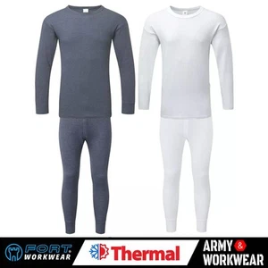 Mens Fort Thermal Long Sleeve Vest & Long John Breathable Luxury Comfy Soft Set - Picture 1 of 5