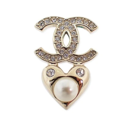 [Gebraucht] CHANEL Coco Mark Faux Pearl Strass Ohrringe (eine Seite) / j39-1 - Bild 1 von 4