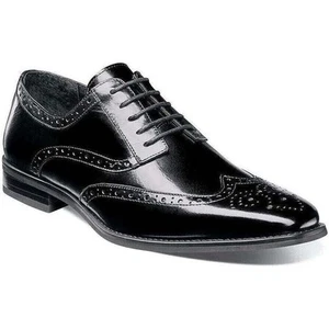 Stacy Adams Tinsley Wingtip Oxford Mens Shoes Black Lace Up 25092-001 - Picture 1 of 7