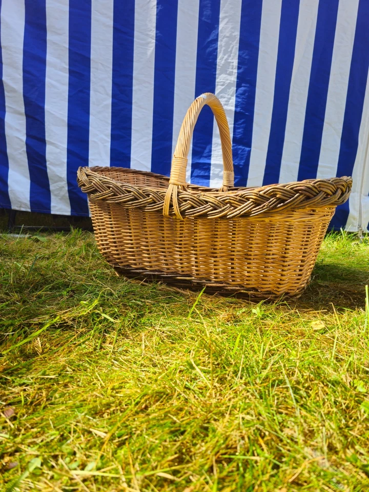 Extra Large Handwoven Wicker Basket: Rustic Harvest & Storage - Image 1 of 4