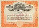 Lipman Patents Corporation 1930 Stock Certificate Share Scripophily