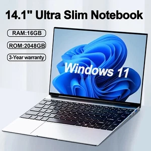 Portátil 14.1" Ultrafino Gamer | 16GB RAM 2TB SSD Intel N3700, Win11 Pro, FHD - Photo 1/11