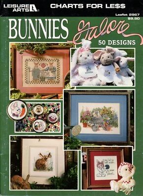 Bunnies Galore 50 Counted Cross Stitch Designs Leaflet 2967 NOS - Image 1 of 4