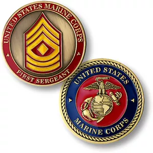 U.S. Marine Corps / First Sergeant - USMC Challenge Coin - Picture 1 of 1