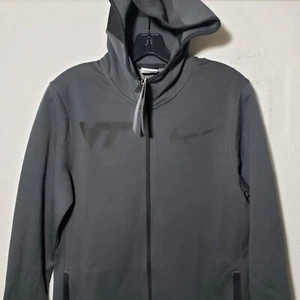 Virginia Tech Hokies Hoodie Men's Small Sweatshirt Showtime Grey Full Zip NWT - Picture 1 of 12