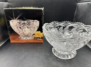 NIB VTG Imperlux Crystal Footed 6-1/4" Bowl Rose Collection Lead Crystal Germany - Picture 1 of 15