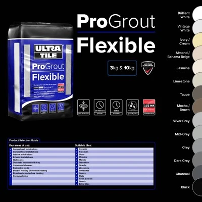Instarmac UltraTile ProGrout Flexible Wall & Floor Grout (3kg) - Image 1 of 2