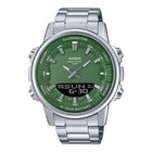 Casio Green AMW-880D-3AV 10 years Battery Design Stainless Steel Band Watch