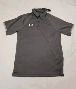 Polo Under Armour Heat Gear calce suelto para hombre talla pequeña gris - Imagen 1 de 6