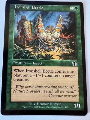 MTG Magic The Gathering Judgment Ironshell Beetle Common LP - Image 1 of 2