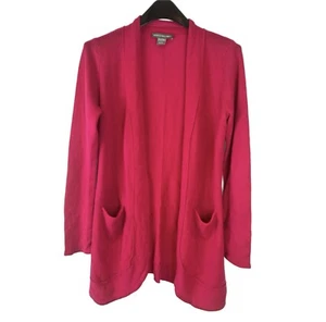 Cárdigan Kate & Mallory 100 % cachemir para mujer frente abierto manga larga rosa L grande - Imagen 1 de 7