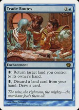 1X Trade Routes Eighth Edition NM/EX FOIL Spanish MTG CARD