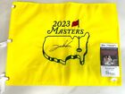 Jon Rahm handsigniert 2023 Augusta National Masters Flagge PGA JSA Zertifikat Kaka #2