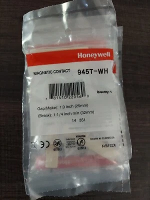 (8 Count) Honeywell 945T-WH Mini Surface Mount Magnetic Contacts, White - Image 1 of 2