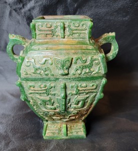 Beautiful Antique Tibetan Wonderful 220BCE Natural Jade Carved Rare Flowers Pot 