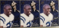 (3) Purple (2) Pinstripe 1999 Pacific Aurora Marshall Faulk #119  (5) Cards