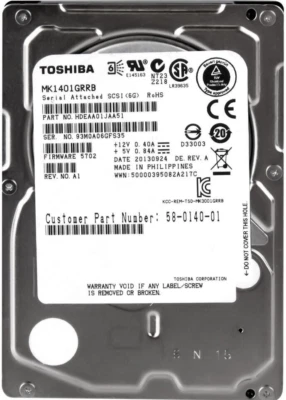 Hard Drive CISCO 58-0140-01 MK1401GRRB 146GB 15000RPM 32MB SAS-2 2.5" Inch - Image 1 of 3
