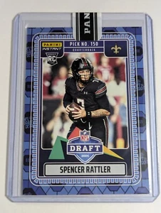 2024 Panini Instant NFL Draft Night Spencer Rattler Blue Rookie Card #D /5 QTY - Picture 1 of 8
