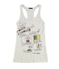 dirty violet Womens I Want S'mores Racerback Tank Top, Off-White, Medium