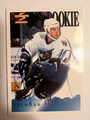 1995-96 Pinnacle Summit Brendan Witt ( Capitals ) Rookie Auto Hand Signed #189 - Image 1 of 2